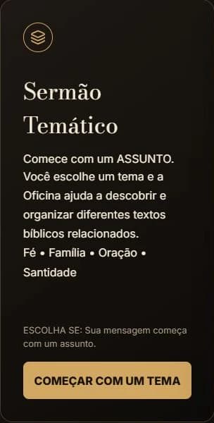 Cartão real de escolha do método temático